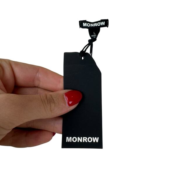 Monrow NWT Cream Diamond Argyle 100% Cotton Terry Cloth Mini Dress Coverup - Picture 12 of 14